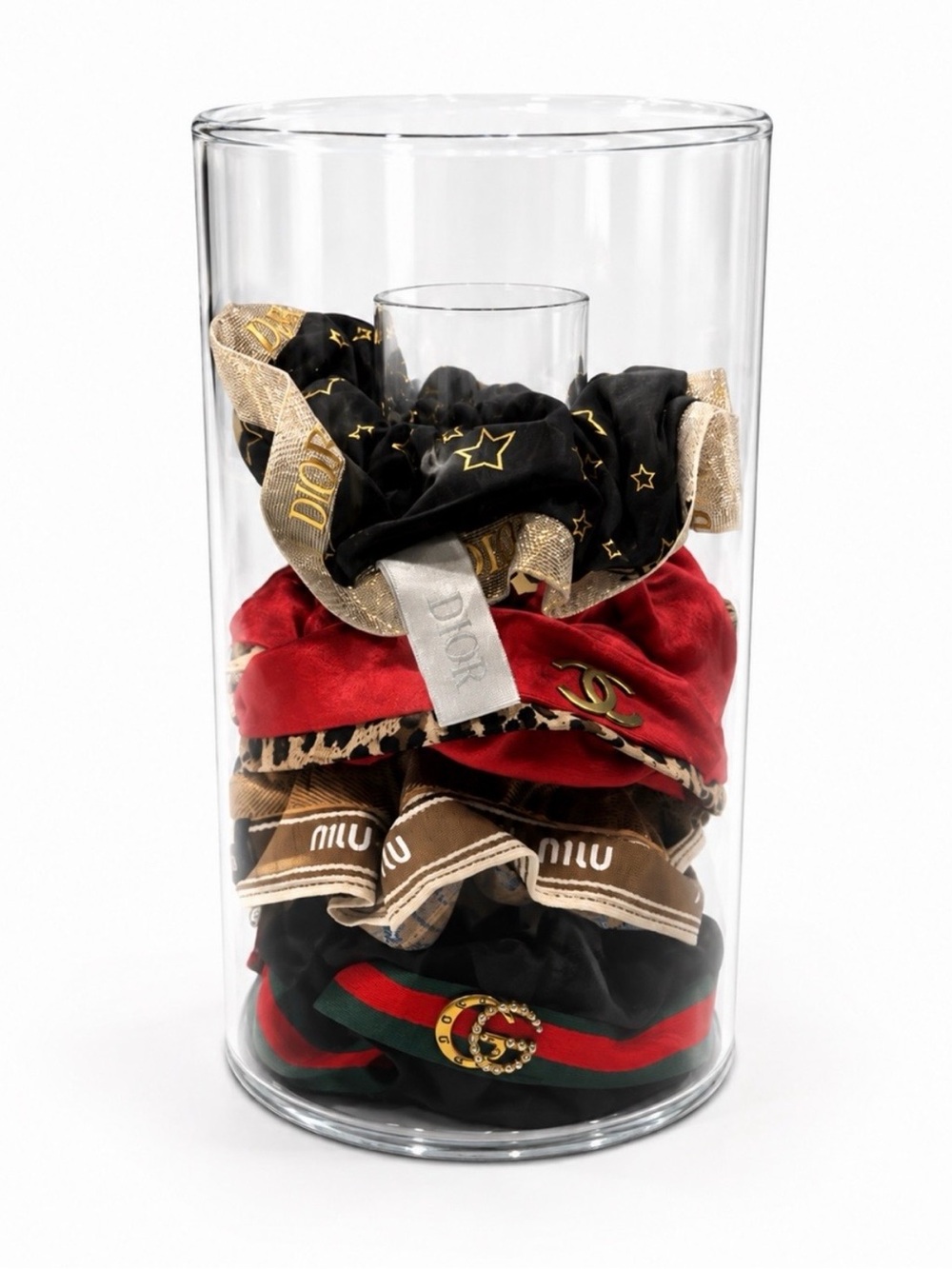 4 Hair Scrunchies & case - Picture 2 of 4
